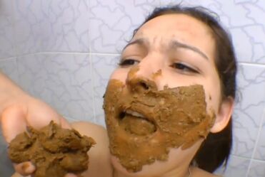 Dominant Girl Poops on Lesbian Slave's Face